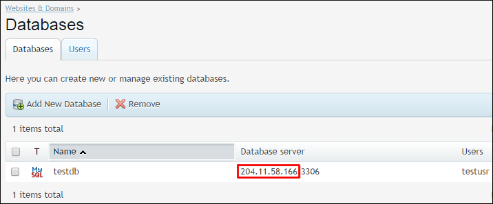 Database server