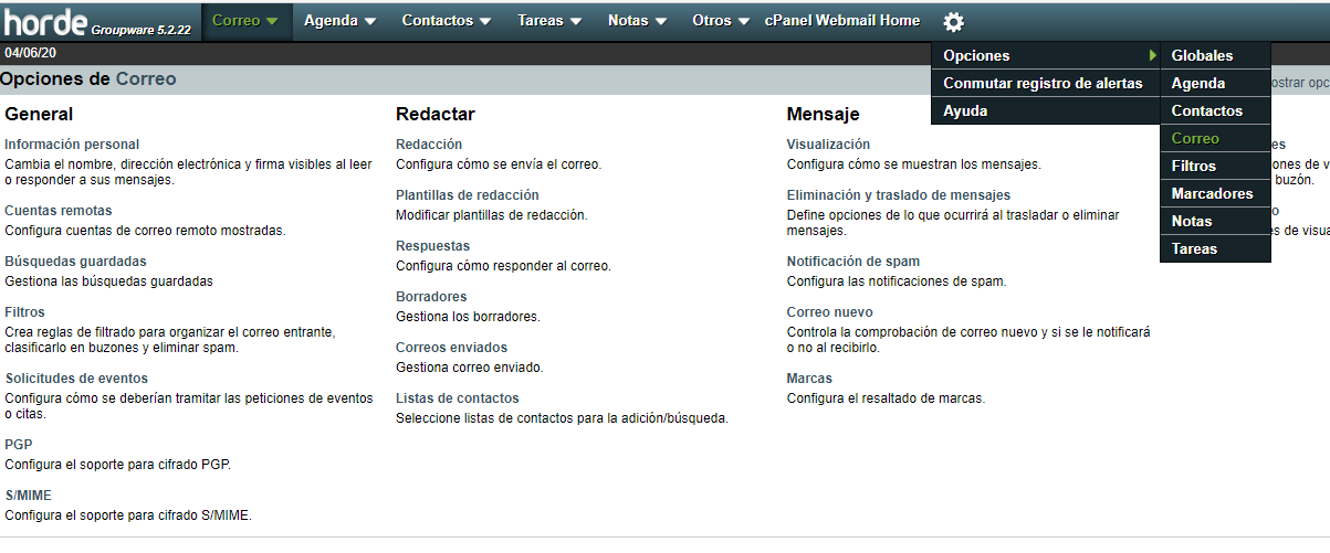 Opciones