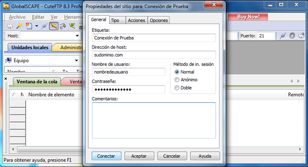 ftps seguro con cuteftp ftps seguro con cuteftp